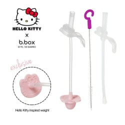 Słomki zapasowe i szczoteczka do bidonu 2 szt., Hello Kitty Candy Floss, b.box