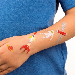 Tatuaże zmywalne dla dzieci, Era Kosmiczna, Rex London