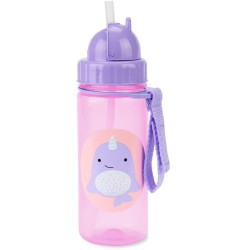 ZOO Straw Bottle 13-oz.- Narwhal