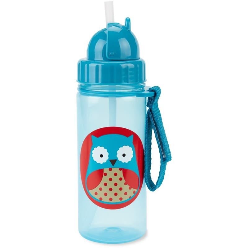 ZOO Straw Bottle 13-oz.- Owl